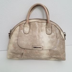 $10 Nine West Beige Faux Snake Skin Handbag
